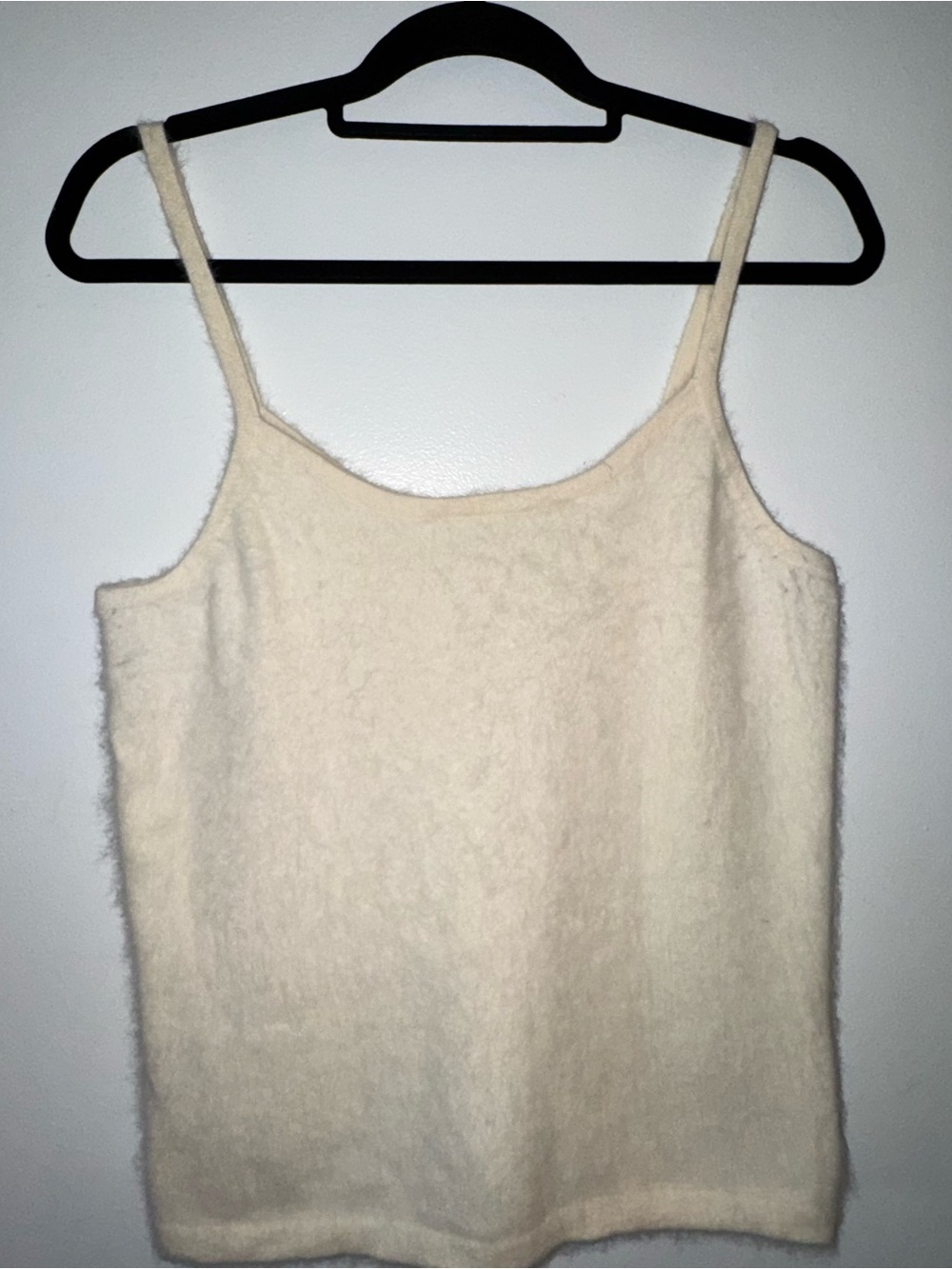 Spiegel Cream Fuzzy Knit Camisole